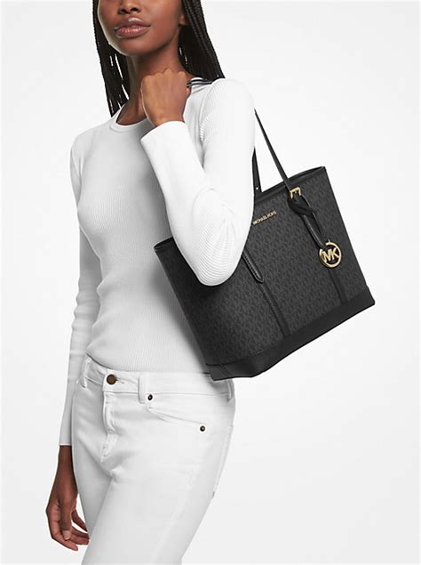 michael michael kors jet set top zip tote handbag|Michael Kors designer tote jetset.